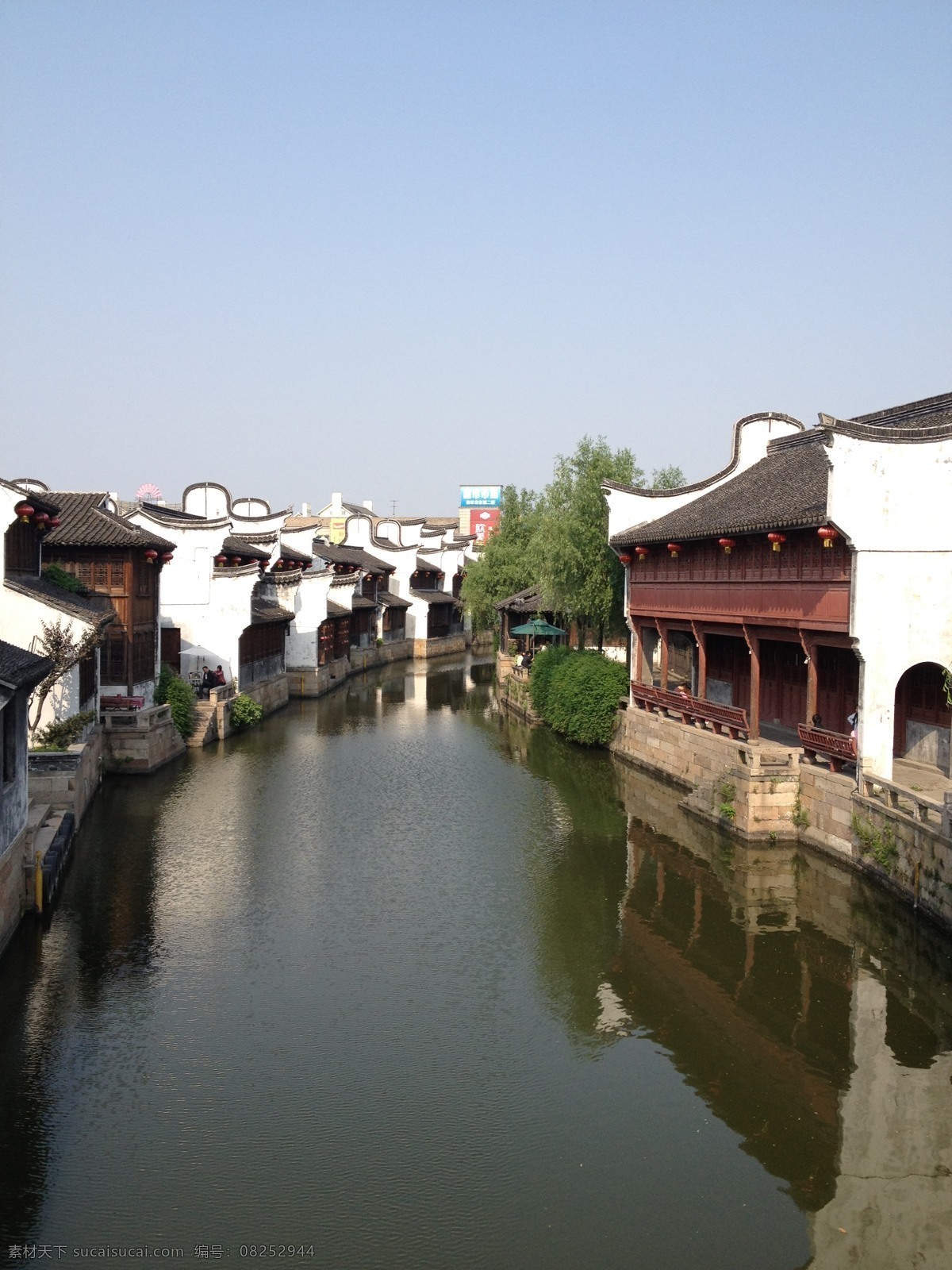古镇免费下载 风景 古镇 建筑摄影 建筑园林 旅游 嘉兴 月河 psd源文件