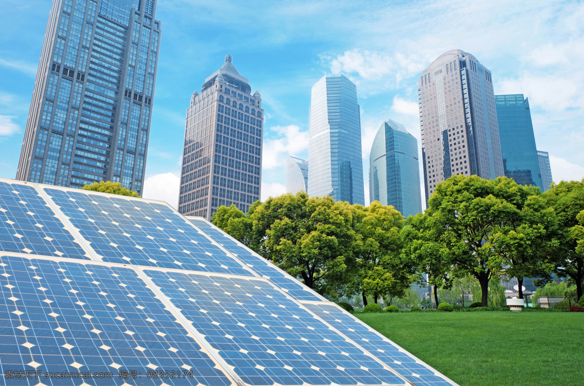 太阳能板 太阳能 蓝天白云 城市建筑 光能源 绿色能源 绿色电力 环保 蓝天 白云 工业生产 现代科技 自可再生能源 现代工业 阳光 光线 再生能源 环保能源
