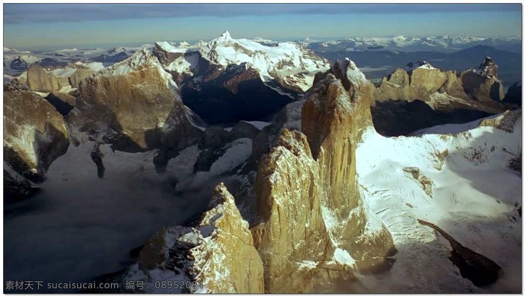 雪山 动态 视频 白色 蓝天 雪景 视频素材 动态视频素材