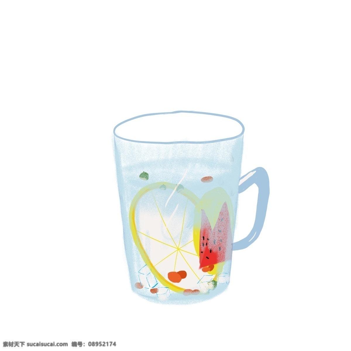 夏日 蓝色 冰镇 水果 茶 水果茶 西瓜 柠檬 青柠 海报 画册 喷绘 淘宝 甜美 促销 清新 淡蓝色