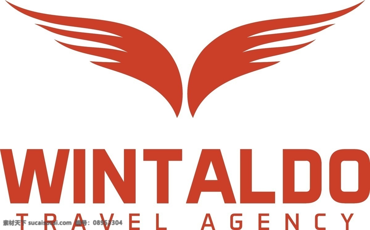 两个 红色 翅膀 标志 商务 企业 公司 品牌 符号 身份