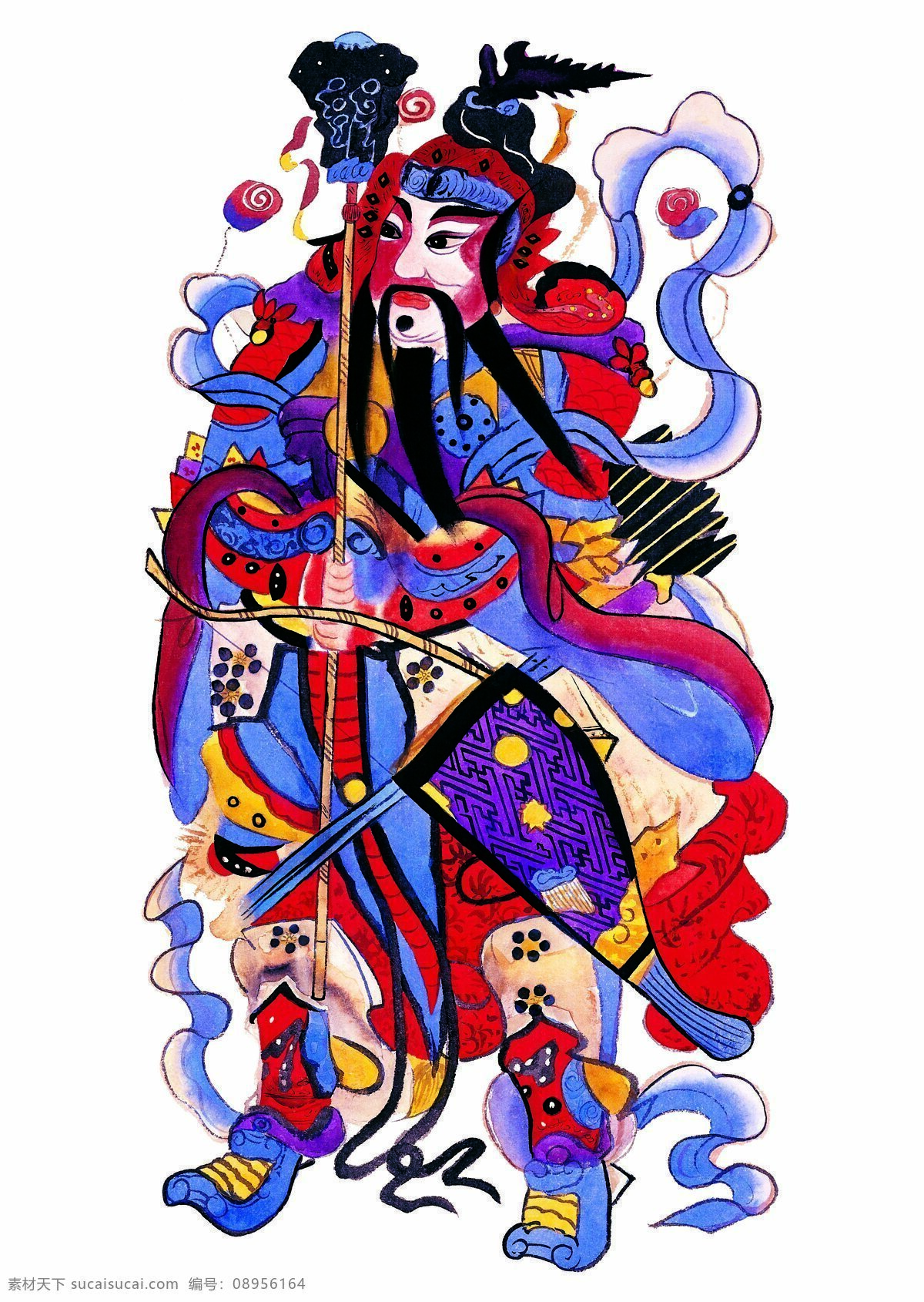 门神 传统 传统文化 风俗 过年 绘画 节日 民俗 年画 文化艺术 节日素材 2015 新年 元旦 春节 元宵