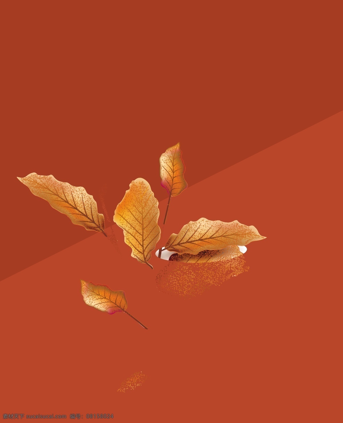 矢量 设计素材 黄色 小 树枝 秋天 源文件 背景素材 折断的 落叶
