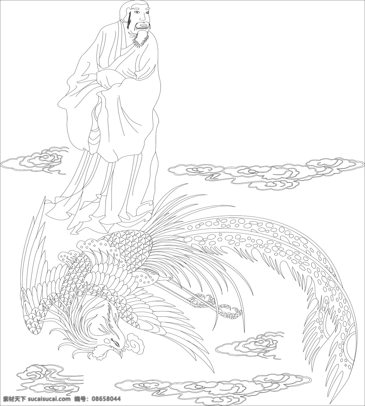 人凤图 矢量 传统文化 文化艺术 花纹花边 底纹边框 雕花 隔断 装饰品 镂板 镂空雕花 矢量素材 其他矢量 边框相框