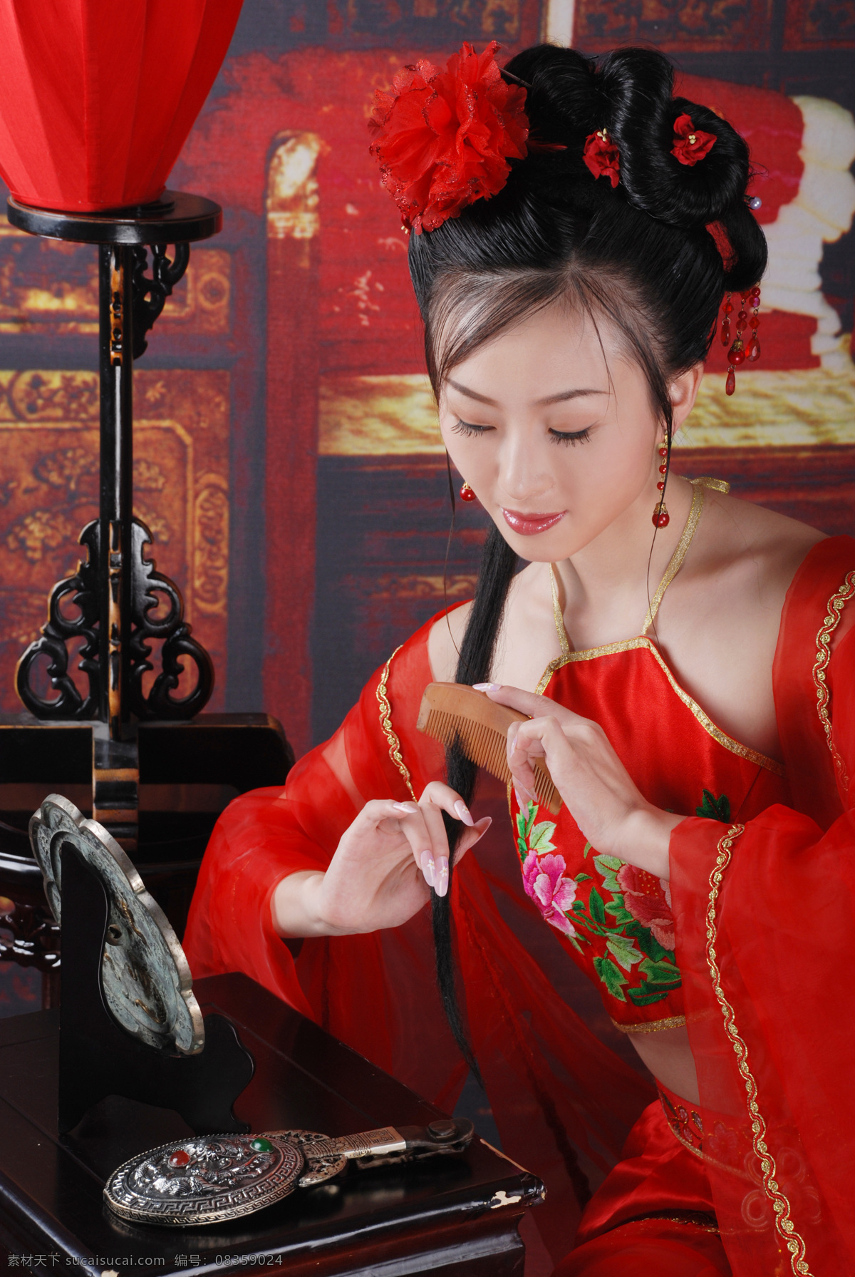 古装艺术照 古装 艺术照 写真 影楼 古典美女 中国风 美女 青春写真 红装 女性女人 人物图库