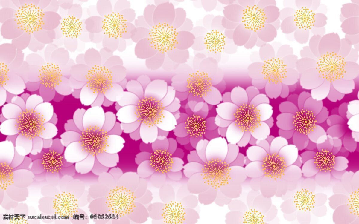 紫色 小 花朵 素材设计 底纹边框
