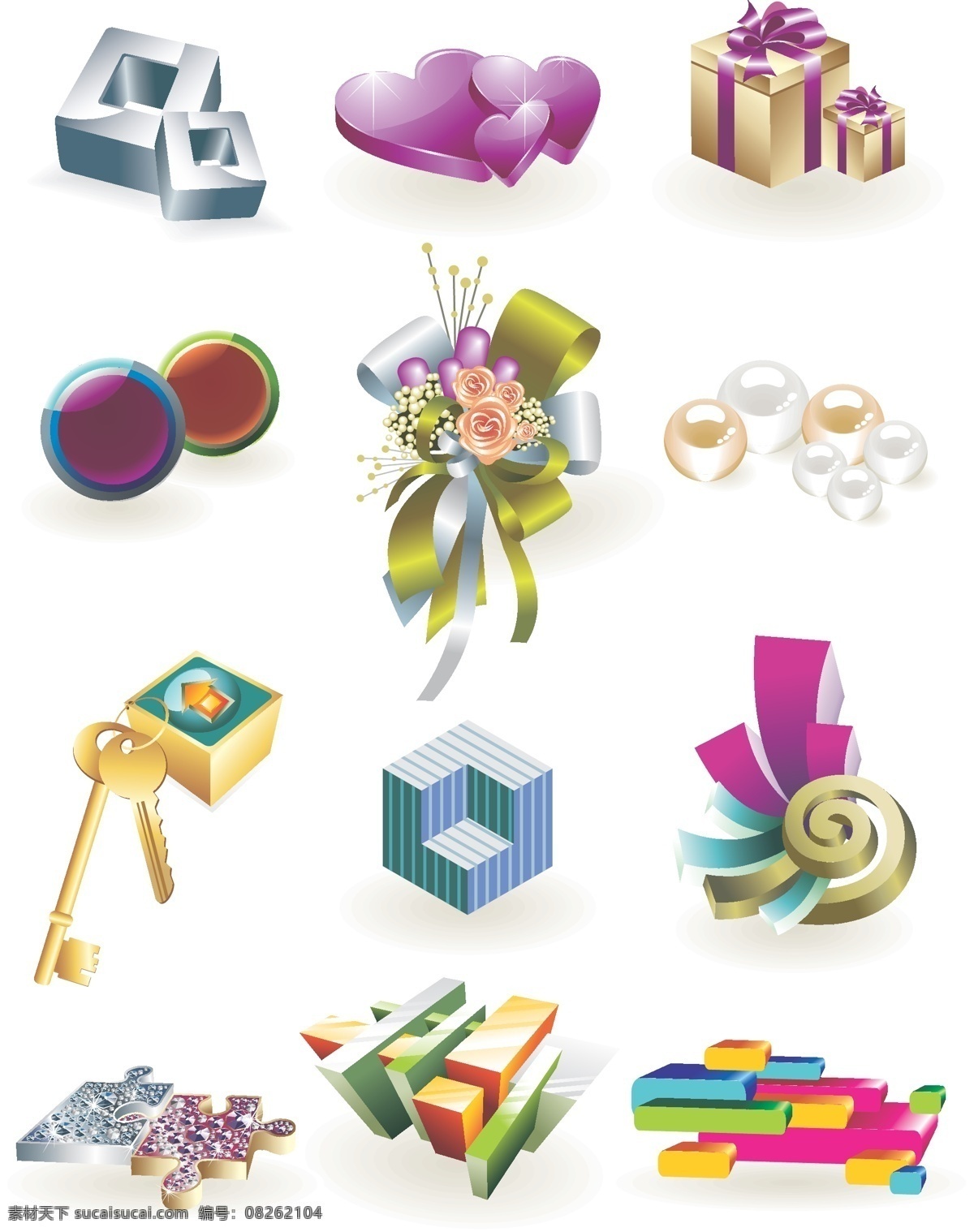 3d 时尚生活 艺术 图标 矢量图 其他矢量图