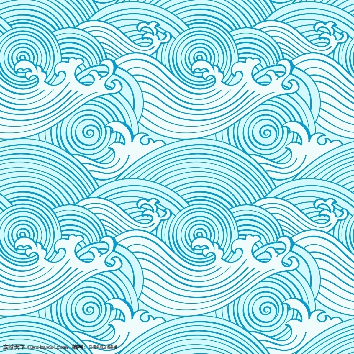 古典 海浪 花纹 日本花纹 浪花 大海线纹 底纹 格式 矢量 高清图片