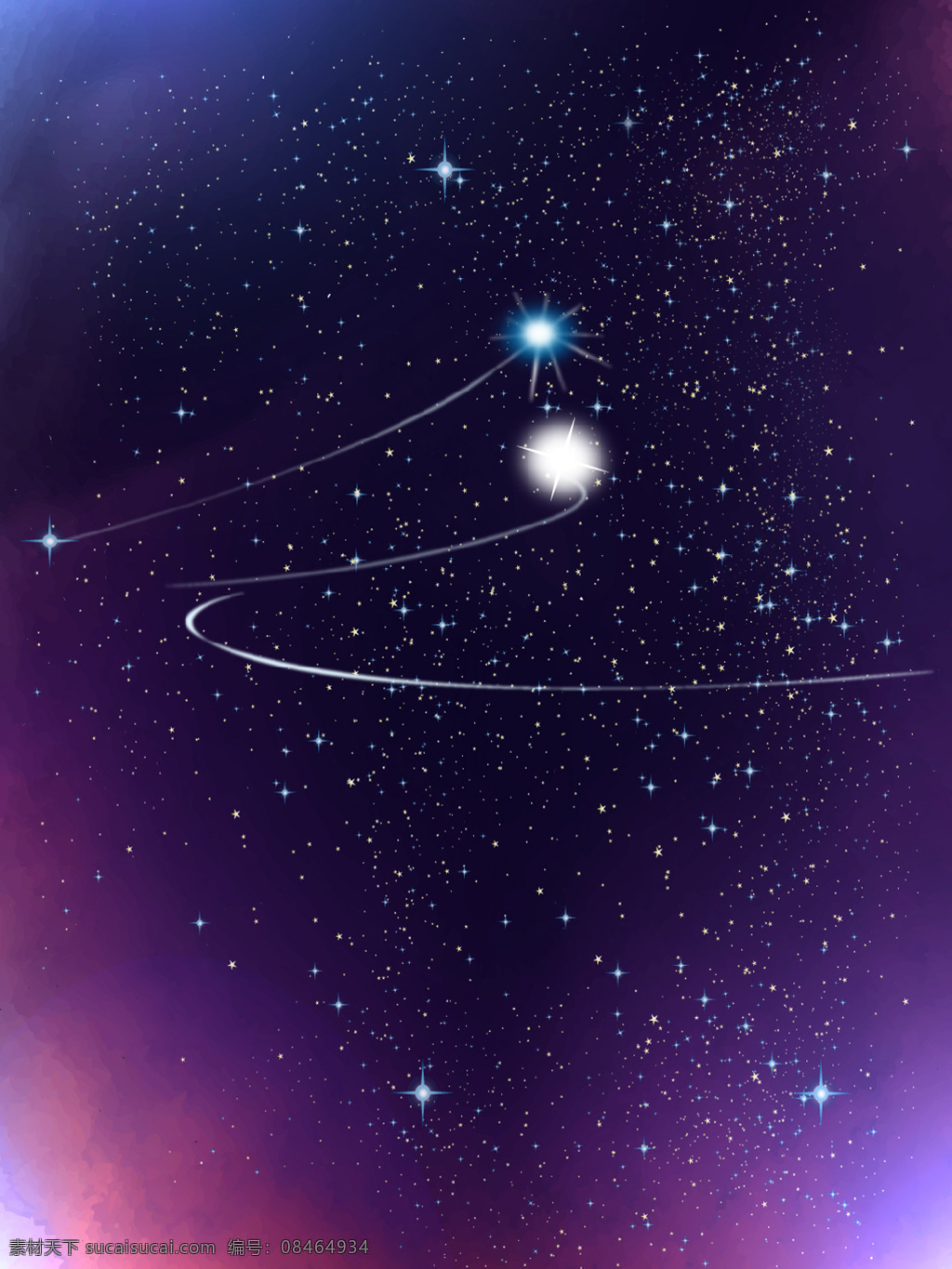 蓝紫色 简约 星空 光效 背景 星星 简约背景 星空背景 水墨 星星背景 水粉背景