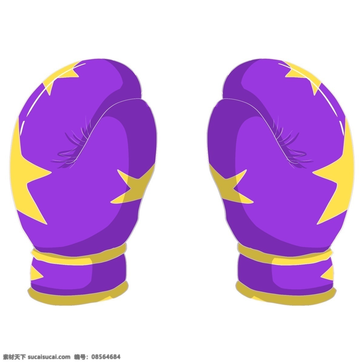手绘 紫色 拳击 手套 紫色的手套 保护的手套 卡通插画 手绘手套插画 拳击手套插画 打拳的手套