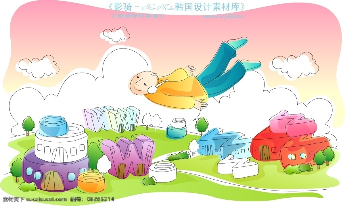 卡通儿童 线条插画 矢量 ai0210 设计素材 插图漫画 矢量图库 白色