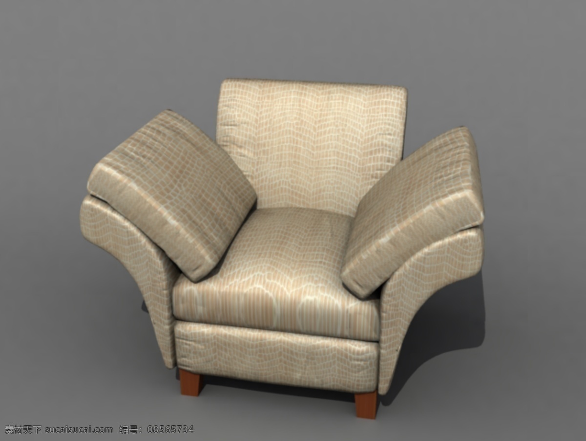 灰白色 舒适 沙发 3d 模型 3d模型 3d沙发 舒适沙发 3d模型素材 家具模型
