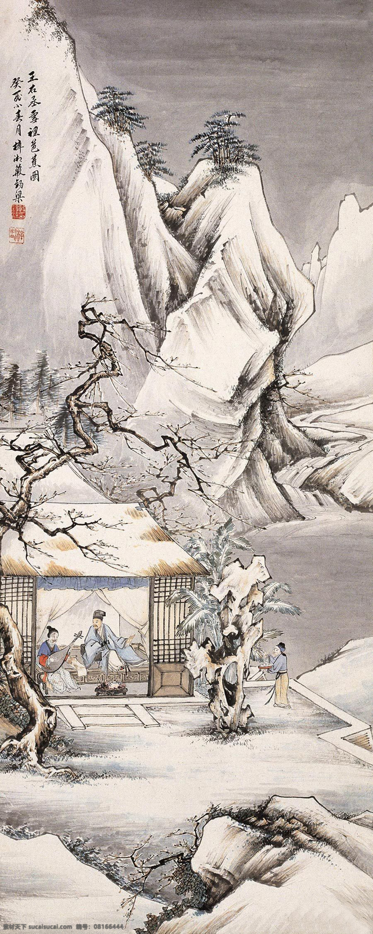 近现代 山水画 精选 古画 近代绘画国画 书画 殷梓湘 文化艺术