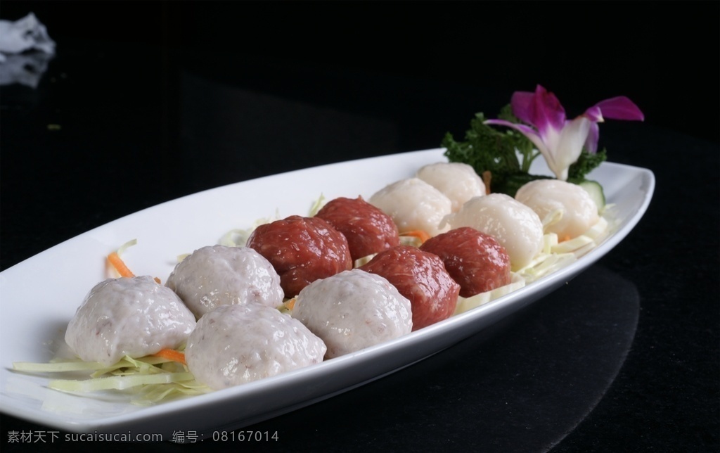 滑类手工丸滑 美食 传统美食 餐饮美食 高清菜谱用图