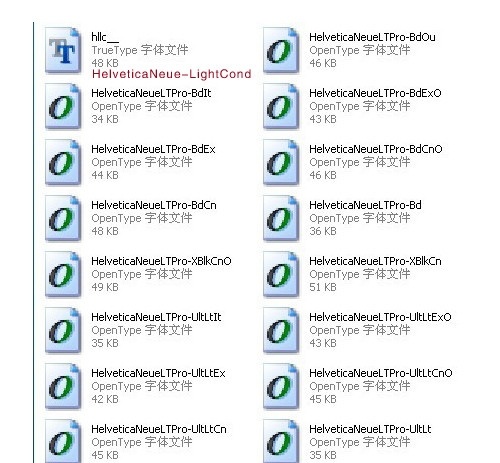 helveticaneue lightcond 字体 其他字体 英文字体 字体下载 源文件