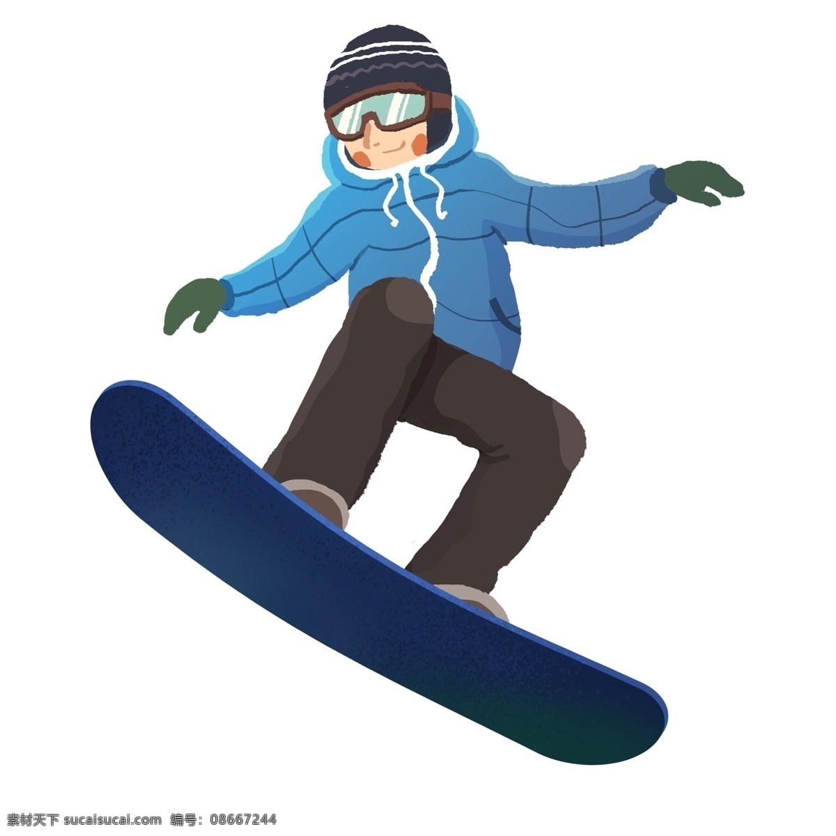 手绘 滑雪 少年 人物 插画 创意 运动 冬季 男孩 人物设计 冬季运动