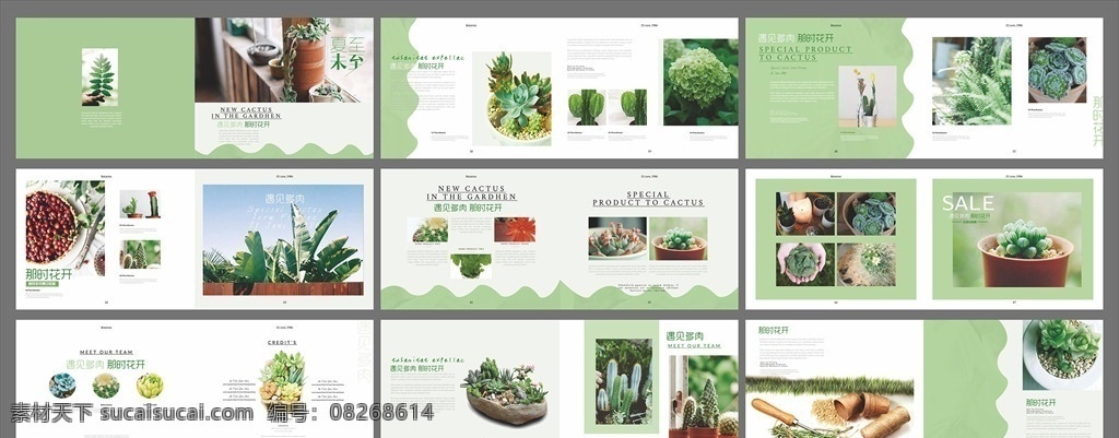 植物画册 画册 册子 相册 摄影画册 画册模板 植物 绿色植物 底纹 画册设计 广告设计模板 源文件