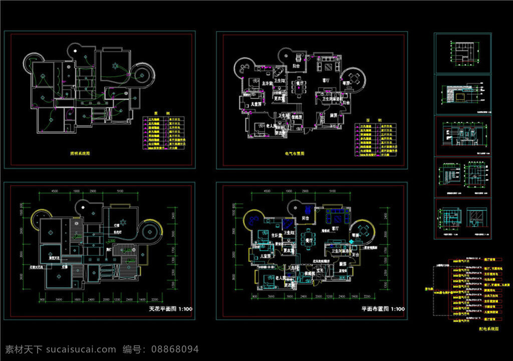世纪 欧洲 城 家装设计 cad 图纸 经典别墅 工程图 装潢 装潢设计 装潢图纸 建筑 建筑图纸 别墅装潢 建筑设计 环境设计 源文件 dwg 黑色