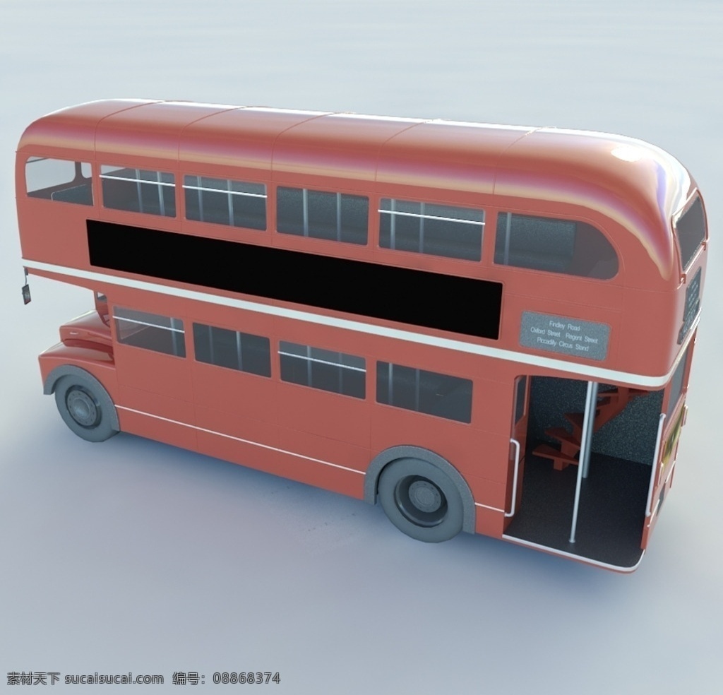 双层巴士 车辆 车模型 交通模型 vray模型 高品质模型 室内模型 3d设计 max