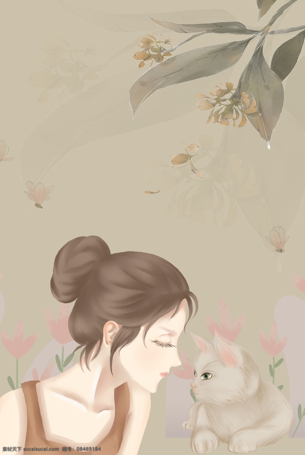 关爱 小 动物 唯美 文艺 背景 小动物 流浪猫 流浪动物 文艺背景 女孩 宠物