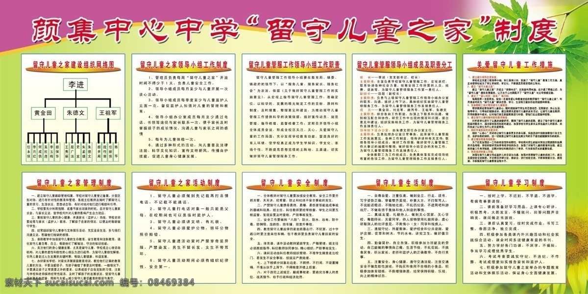 留守 儿童 各种 制度 分层 树叶 向日葵 源文件 关爱留守儿童 相关 展板 其他展板设计