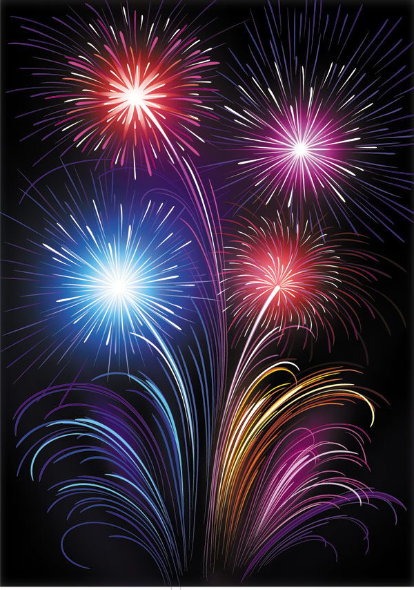 灿烂 烟花 烟火 矢量 爆炸 缤纷 节日 喜庆 绚丽 lily 矢量图 其他矢量图