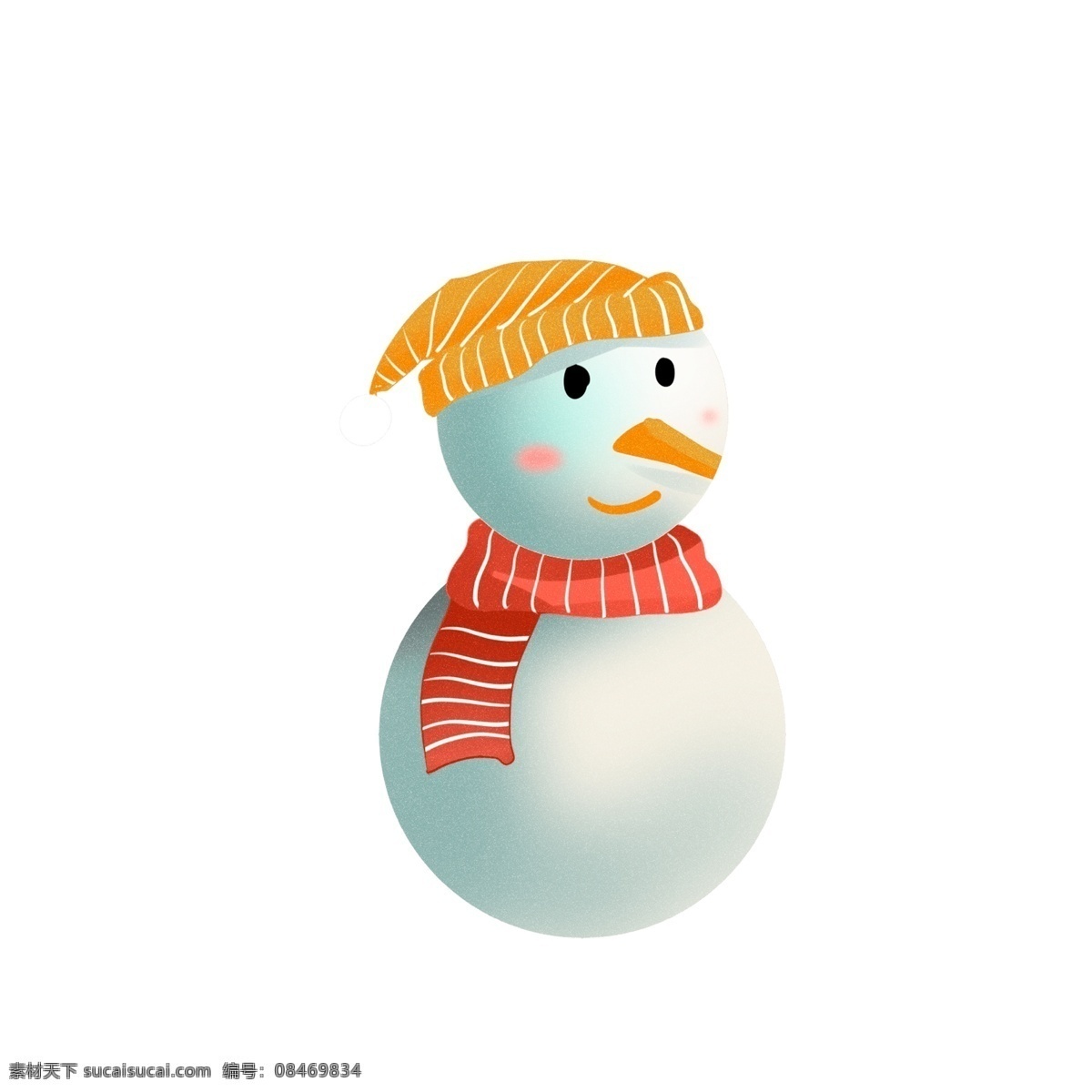 卡通 小 清新 雪人 小清新 简约 冬天 插画