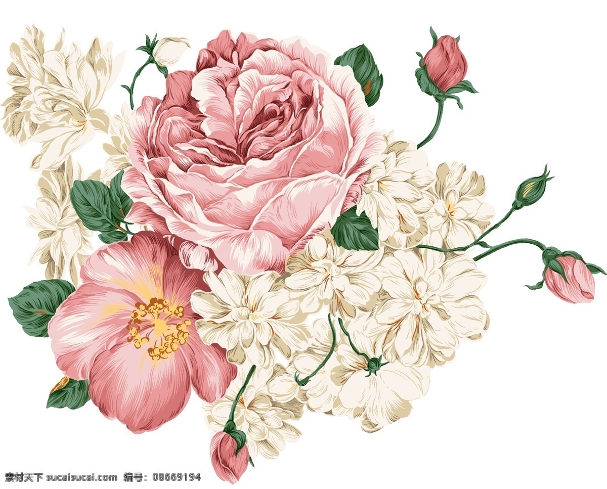花 矢量 手绘 水彩 背景 牡丹 花卉 牡丹花 婚礼 贺卡时尚 潮流 梦幻 底纹边框 花边花纹