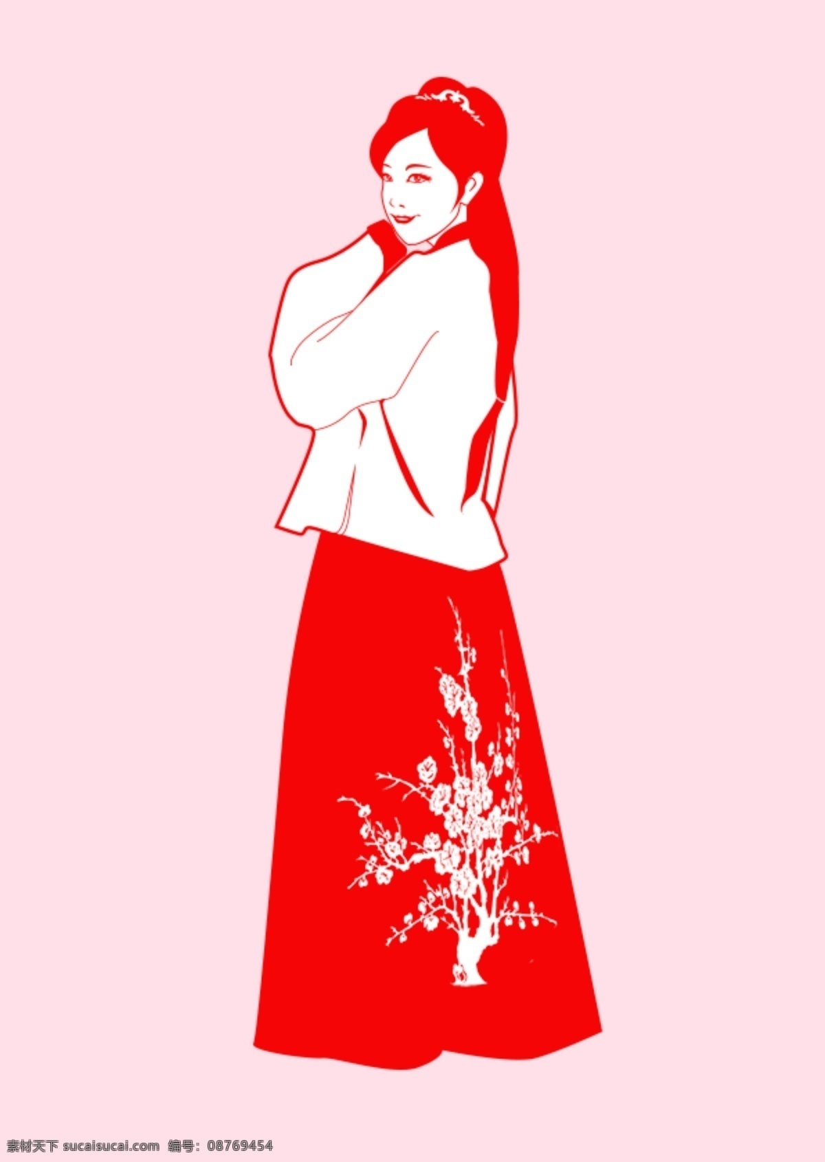 袄裙 汉服 国风 剪纸 动画分层 动漫动画