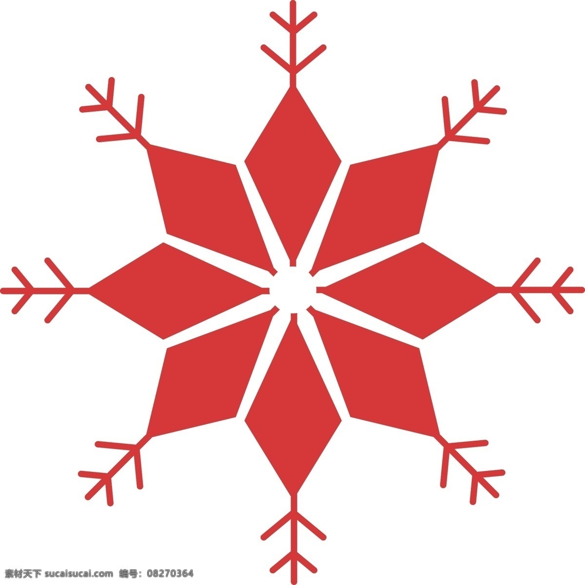 圣诞节 红色 圣诞 雪花 元素 图案 装饰 圣诞雪花 元素图案 装饰图案