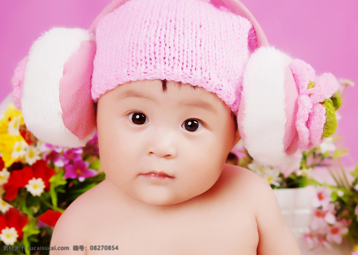 可爱宝宝 可爱 帽子 儿童幼儿 人物图库