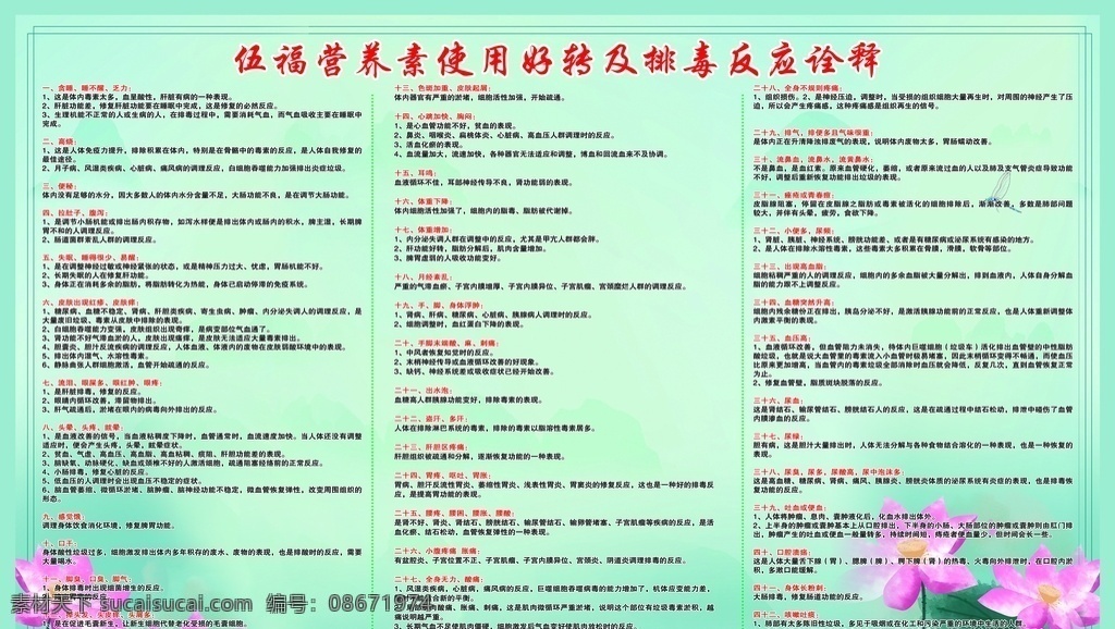 伍 福 营养素 使用 好转 排毒 反应 伍福 排毒反应 山药 山药用处 养生系列 分层