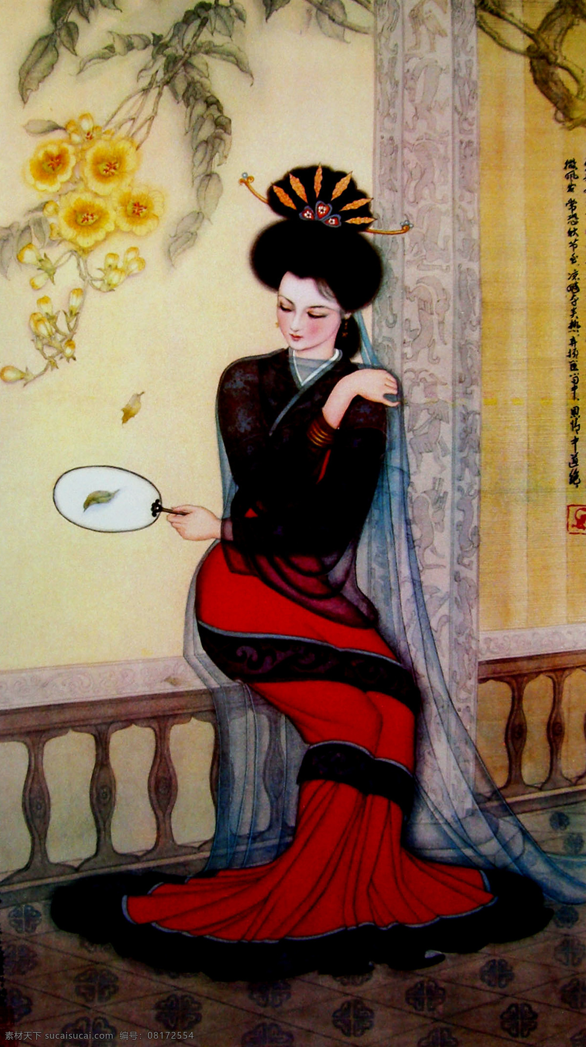 表情 窗帘 动作 发型 工笔人物画 古代服装 国画 花木 班 婕妤 设计素材 模板下载 班婕妤 美术 绘画 汉代妃子 辞赋家 才女 青春 美丽 天生丽质 姿势 楼阁 木栏杆 书法 印章 工笔画 仕女 集锦 绘画书法 文化艺术 装饰素材 雕刻 图案