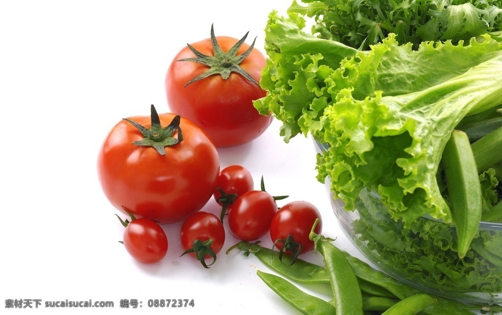 番茄 生菜 豆角 梅豆角 西红柿 圣女果 绿色蔬菜 绿叶 绿色 蔬菜 果蔬 厨房 烹饪 菜肴 水果蔬菜 生物世界