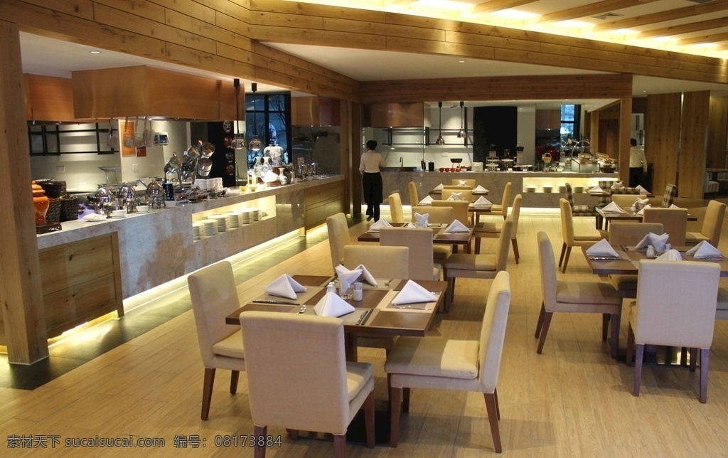 自助餐厅 酒店 酒店餐厅 酒店自助餐 酒店装饰 酒店装修 酒店装潢 装潢 自助餐 餐厅 厨房 开放式厨房 明档厨房 前厨 餐具 酒店现场素材 餐饮美食 餐具厨具