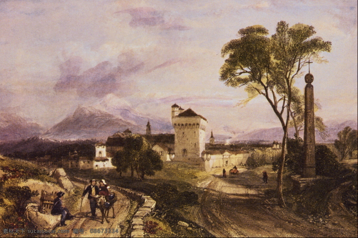 风景油画 世界名画 油画188 油画 设计素材 风景专辑 油画世界 书画美术 灰色