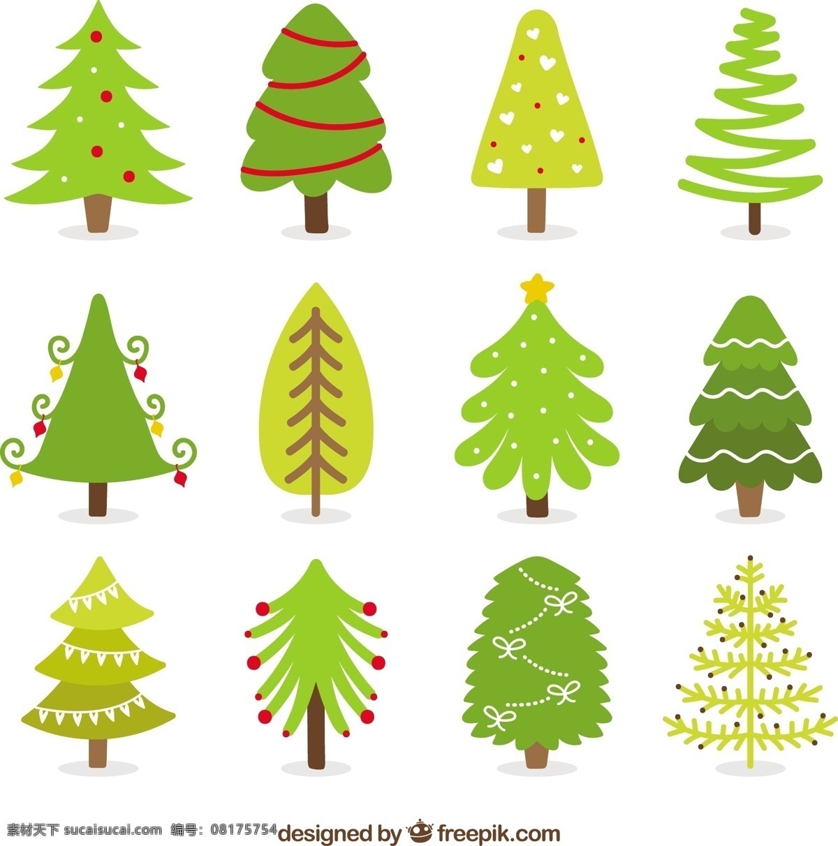 圣诞树的集合 圣诞树 自然 绿色 圣诞快乐 冬天快乐 圣诞 庆祝 节日 树 节日快乐 季节 快乐 十二月 收集 白色