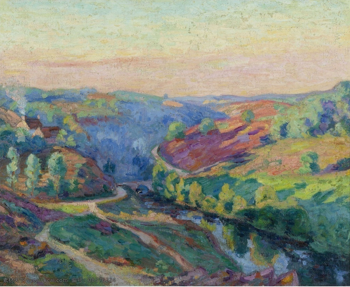 creuse 大师 画家 风景画 静物 油画 建筑 装饰画 of valley the guillaumin armand 人物 高清 西方 国外 现代 家居装饰素材