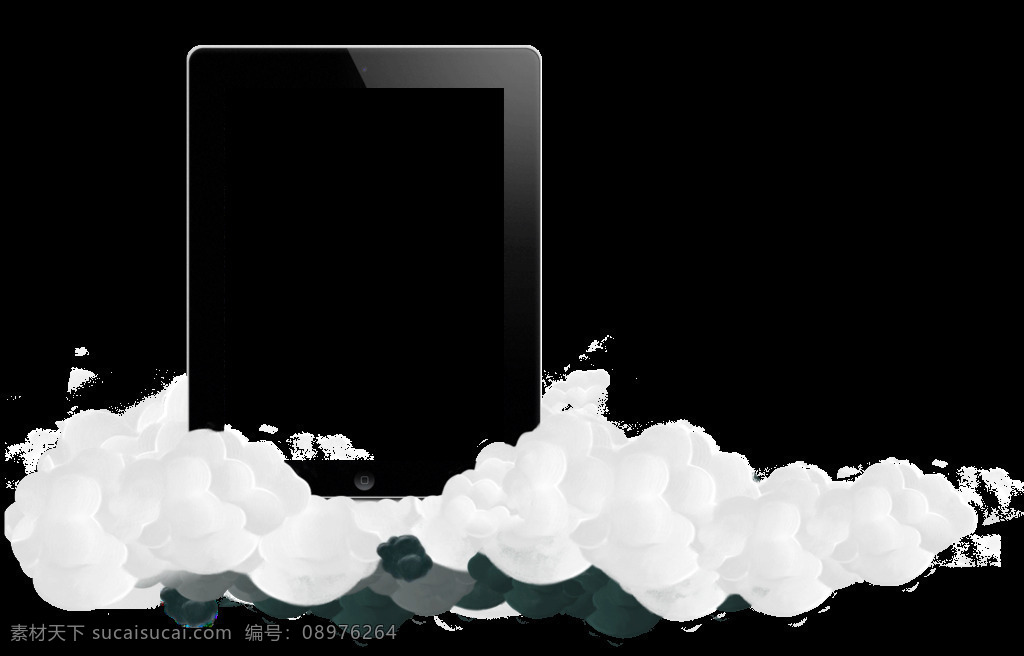 创意 云朵 手机 屏幕 边框 插画 png元素 边框背景 广告 免抠元素 商务 透明元素
