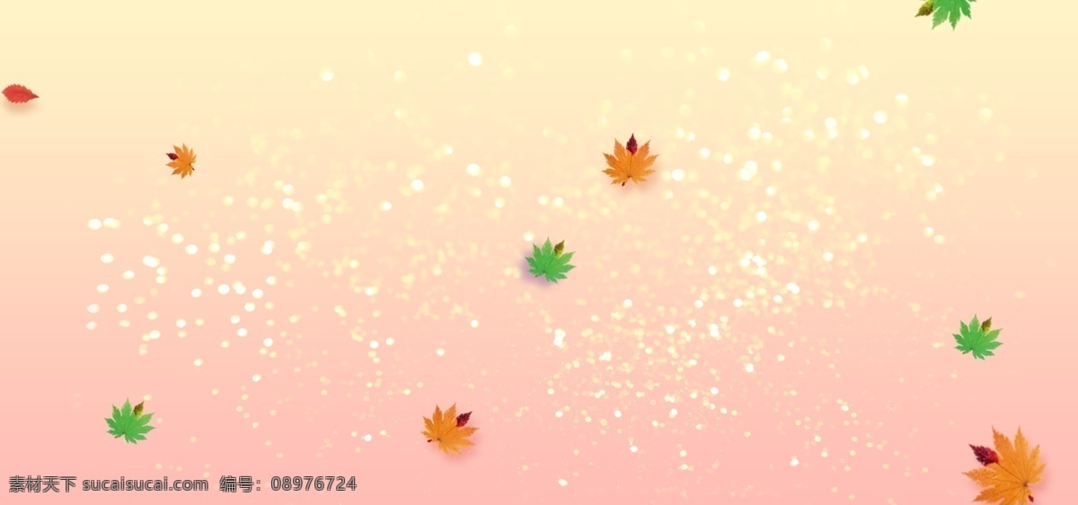 枫叶 装饰 粉色 背景 唯美 白色点 粉色背景 背景素材