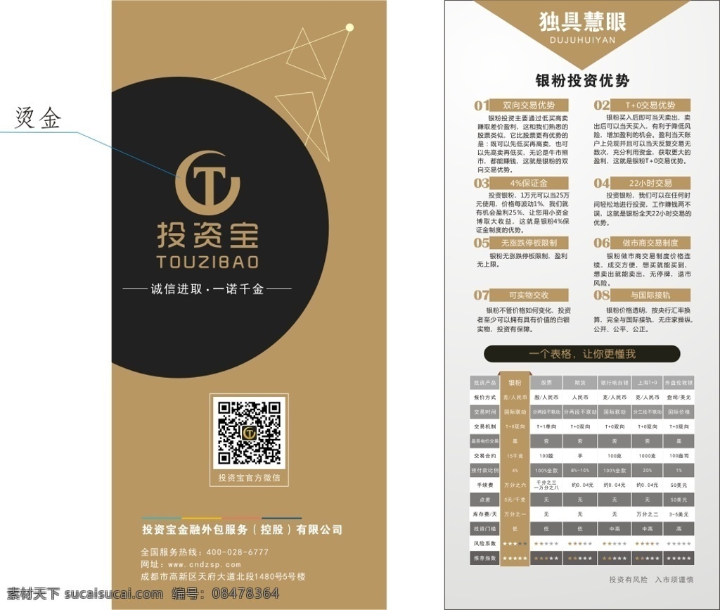 单折页 金融折页 简约大气 dm单 投资