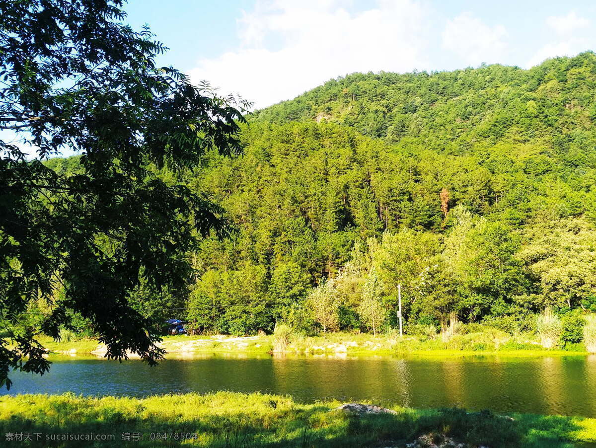 鄂东山水 山清水秀 蓝天白云 河水清清 碧水蓝天 自然景观 山水风景