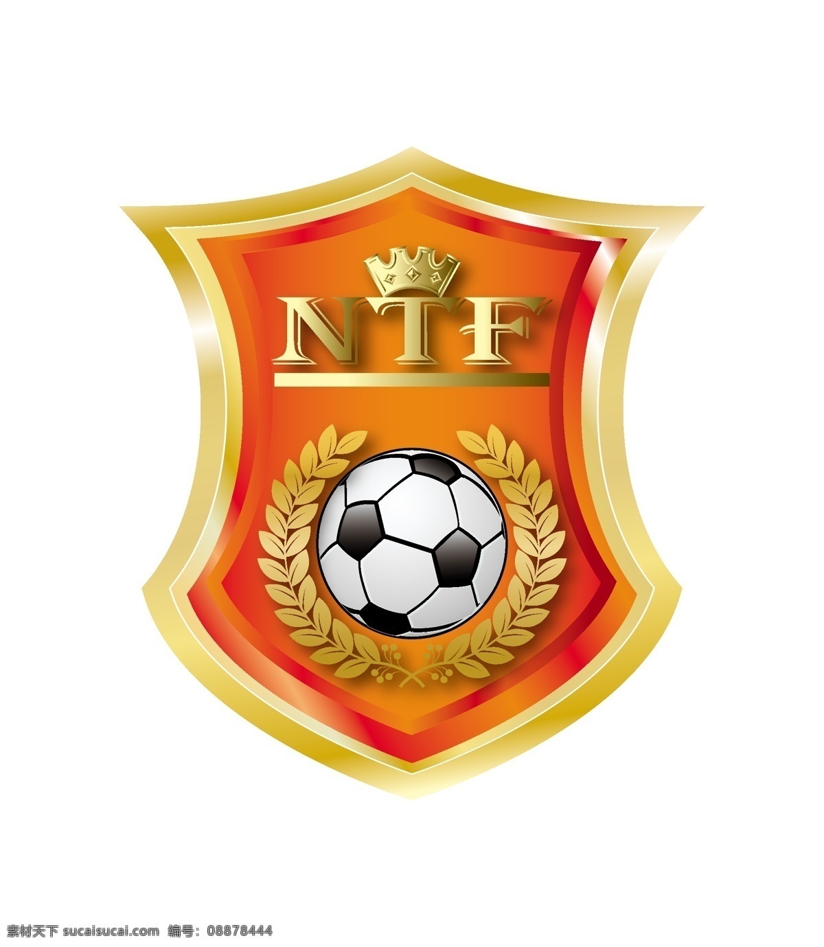 ntf 足球 标志 黄冠 企业 logo 标识标志图标 矢量