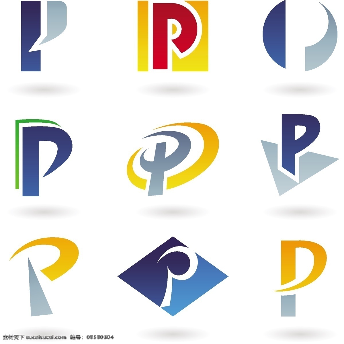 创意字母p 图标 标识 商业图标 公司图标 矢量 标志图标 网页小图标