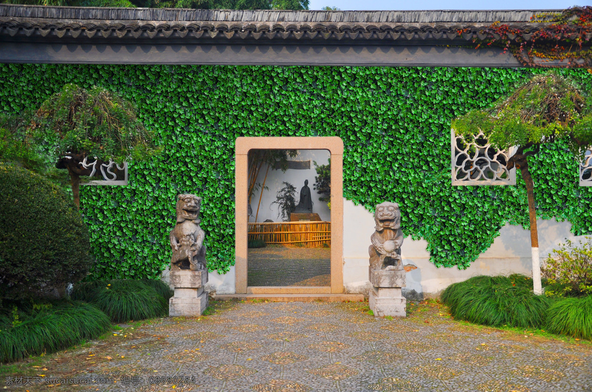户外 墙面 环境设计 建筑设计 景观 绿色 园林 植物 户外墙面 植物背景墙 仿真树叶 装饰素材