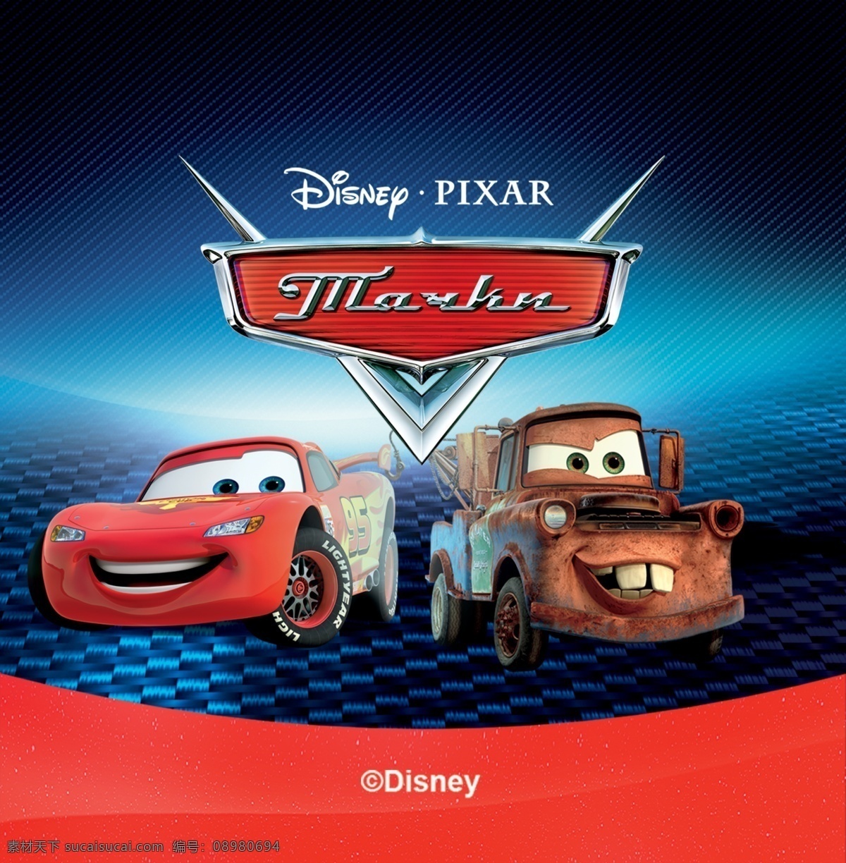 汽车总动员 迪斯尼 disney pixar 闪电麦坤 暴牙 车标 发光底层 广告设计模板 源文件