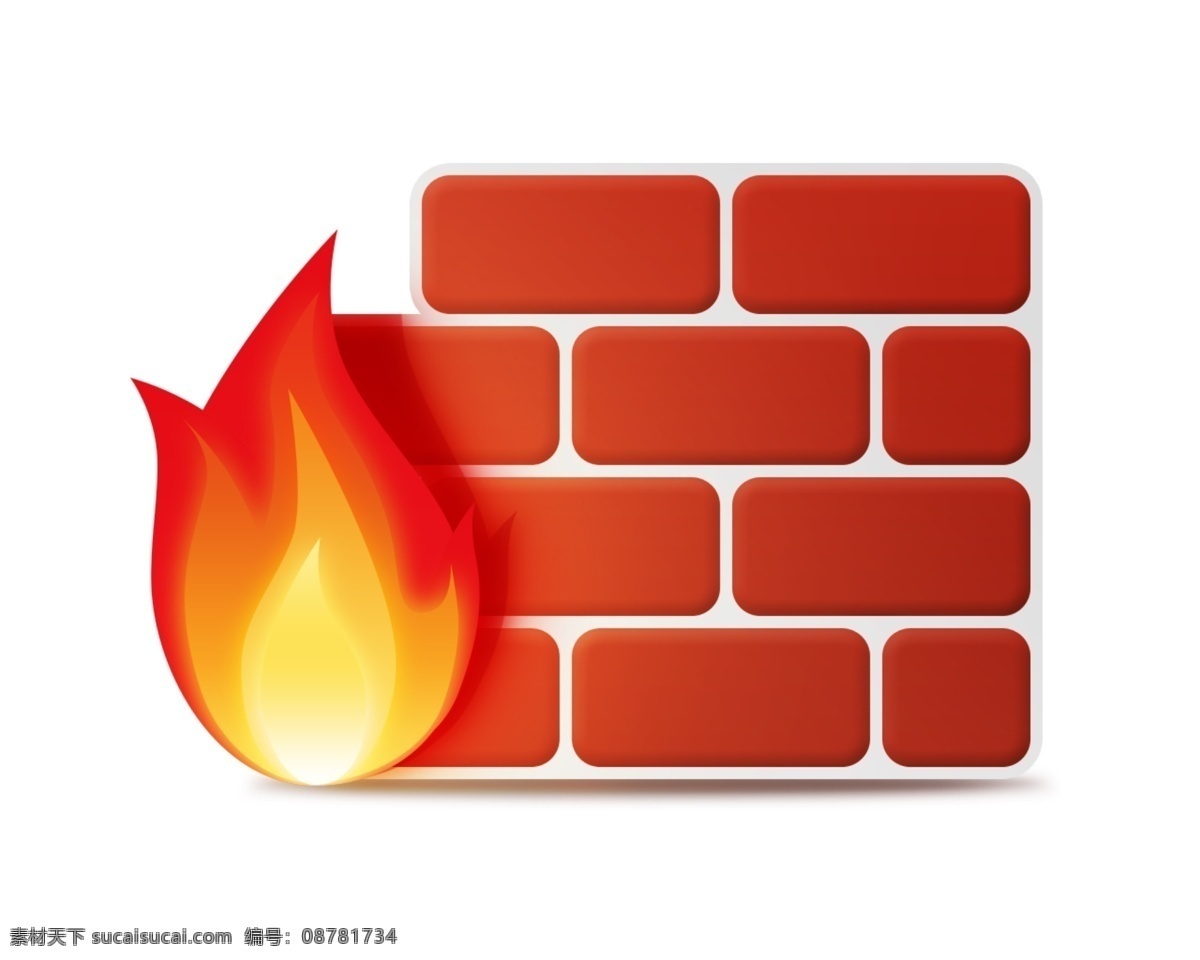 红色 电脑 防火墙 icon 图标素材 图标设计 icon设计 icon图标 网页图标 图标 红色防火墙 防火墙图标