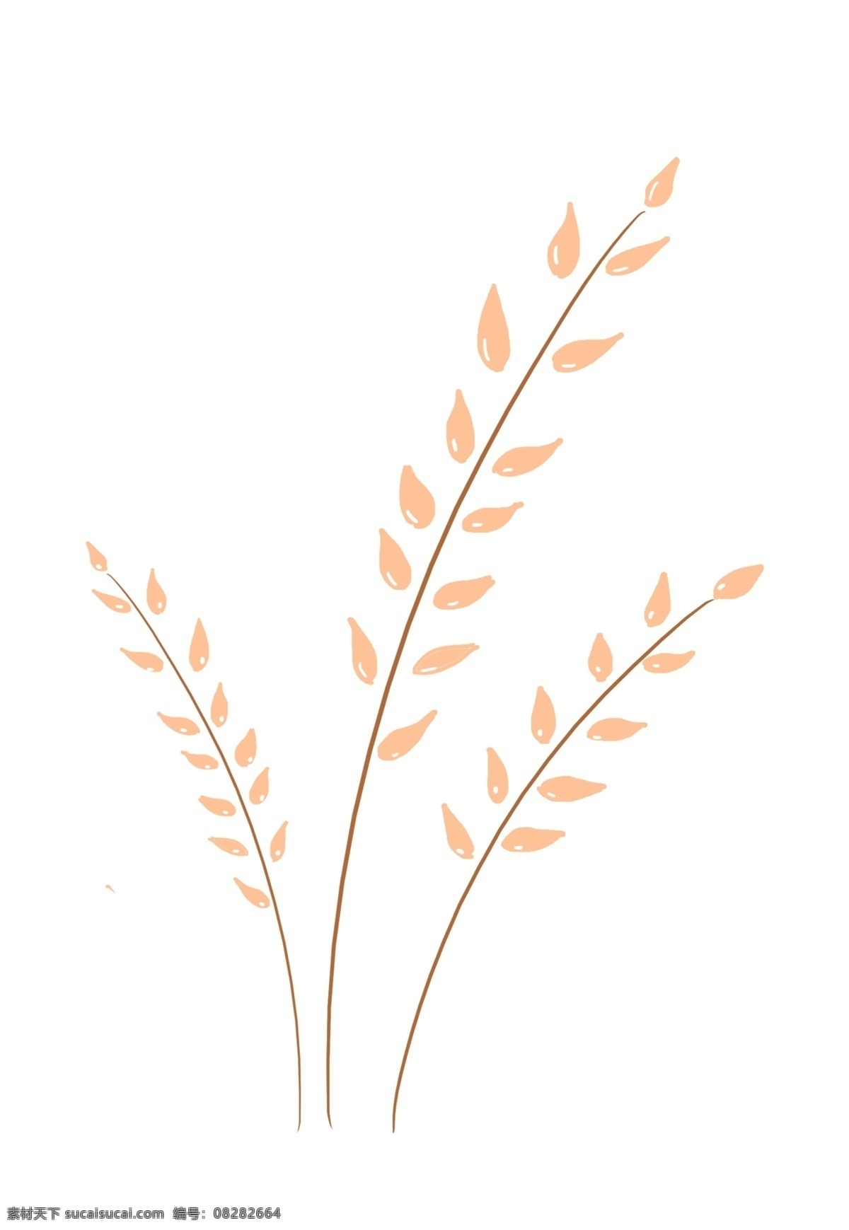 粉色 麦穗 图案 插图 三根麦穗 粉色麦穗 立体麦穗 图案麦穗 设计院 卡通图案 粮食 谷物 谷粒