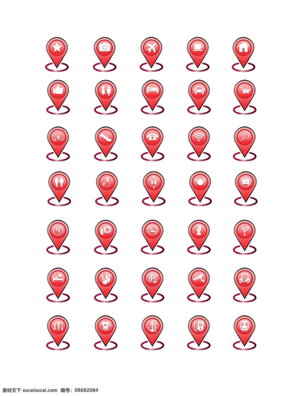 简约 定位 icon 矢量 图标 红色图标 地标图标 地标icon 矢量图标