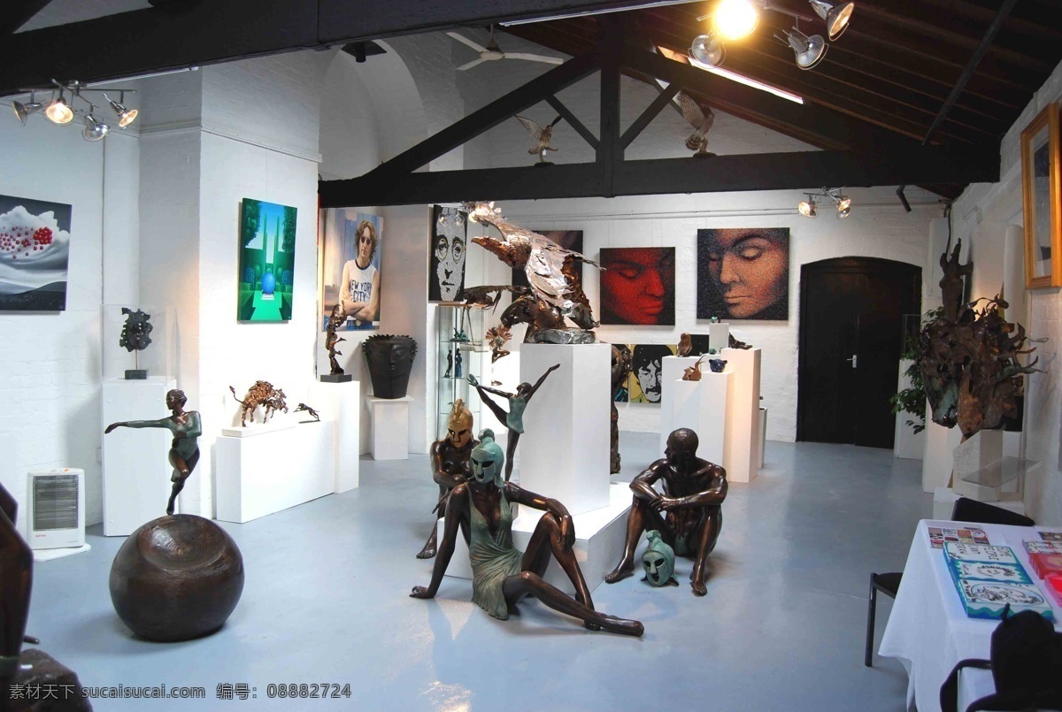 艺廊 传统文化 雕塑 文化艺术 艺术 艺术品 油画 展览 装饰素材 展示设计
